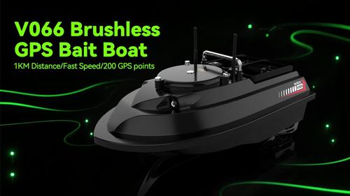 Flytec V066 GPS 12V Brushless 200 Anchor Points RC Surfer Fishing Bait Boats 1KM Range Hook Release