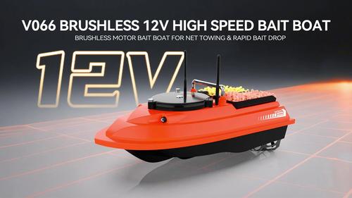 Flytec V066 12V Brushless Power 20KM/H High-Speed 1KM Range 3KG Load RC Bait Boat Carp Fishing