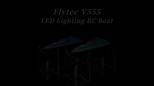 V555 RC Boat With LED Light For Girls 2.4GHz High Speed RC Boat for Pools Lakes Girls Toys