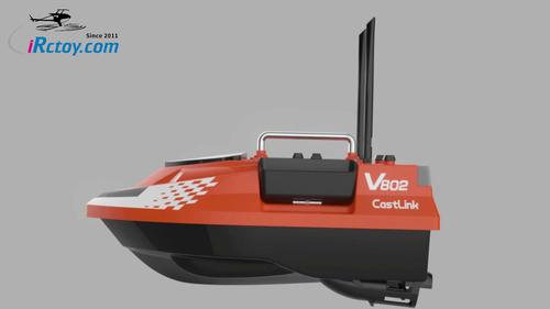 Flytec V802 Pro 160 Points GPS RC Fishing Bait Boat With Night Light 4 Hoppers 500M Bait Dropper