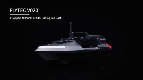 V020 500M Distance GPS Bait Boat 3 Hoppers 40 Points Autopilot  RC Bait Boat For Carp Fishing