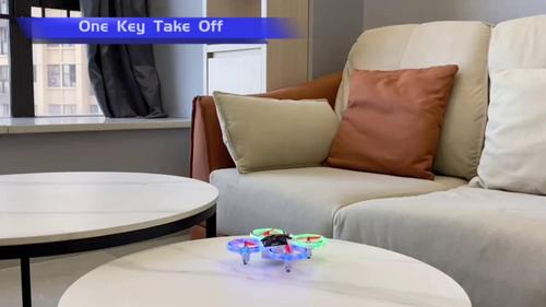 Flytec T22 3D Flips LED Light Mini Drone Indoor Outdoor RC Quadcopter With Auto Hovering Mode Blue