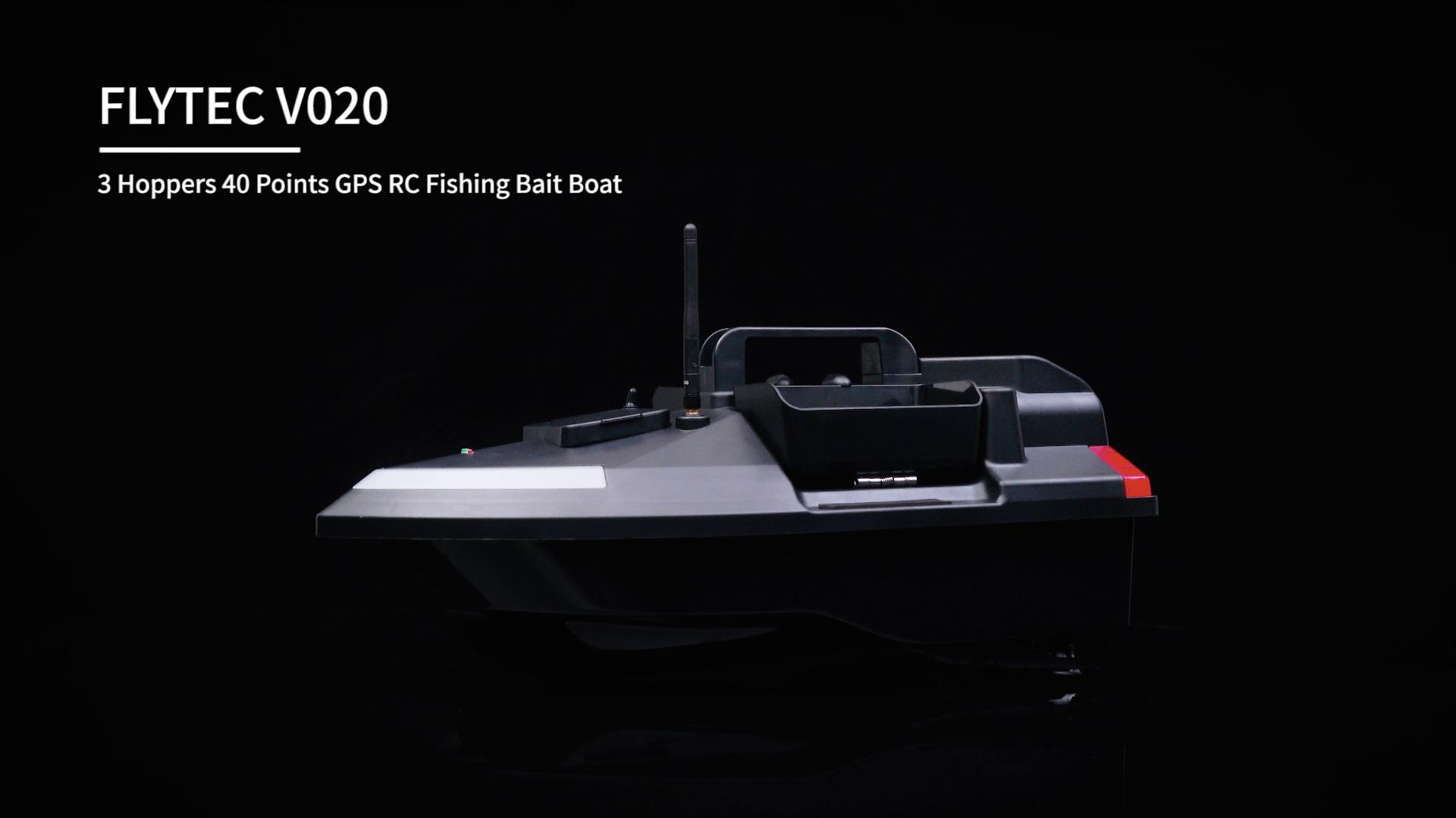 V020 500M Distance GPS Bait Boat 3 Hoppers 40 Points Autopilot RC Bait Boat  For Carp Fishing - iRctoy.com